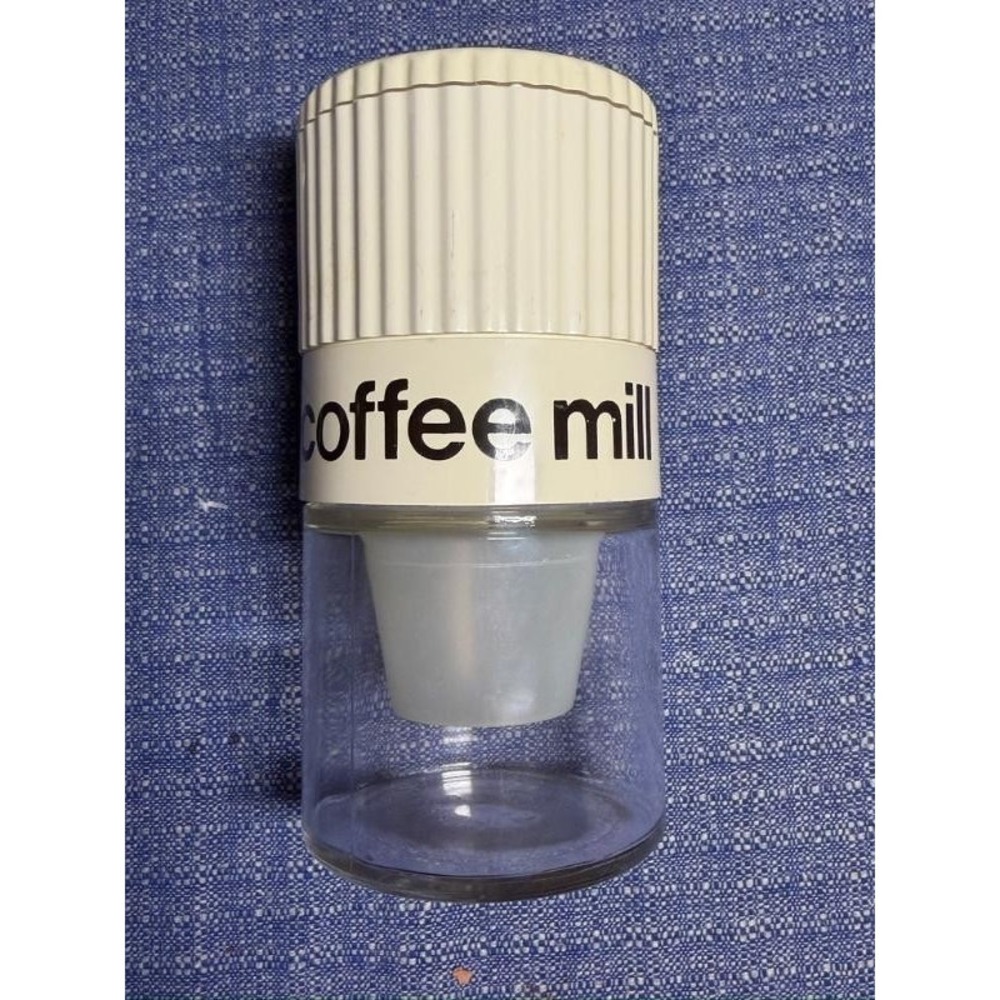 Vintage Gemcoā Burr Coffee Grinder Manual Hand Crank Glass Jar Cream Coffee Mill